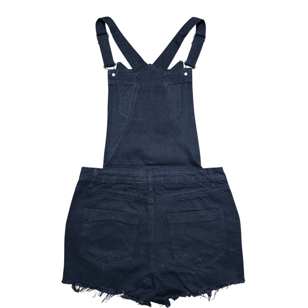 Killstar Lil Vampurr Black Cat Overall Shorts NWT Size Large - Picture 3 of 9